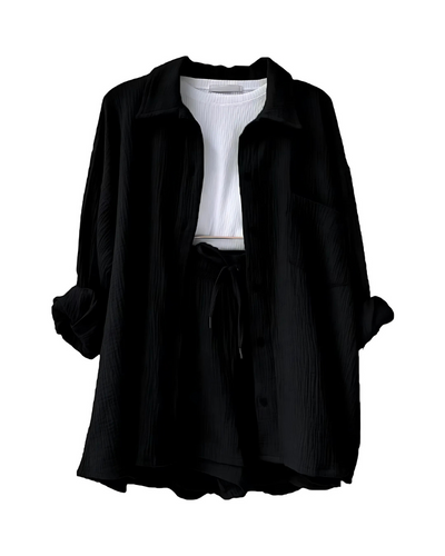 VERA™ – Modern Button-Up Shorts Set