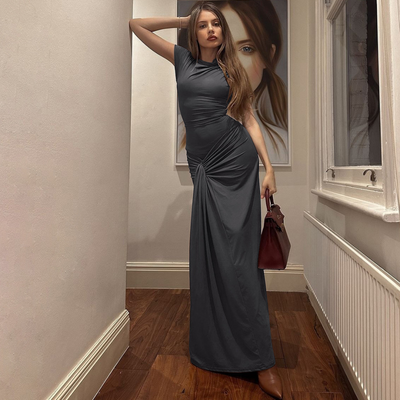 MIRIAM™ – Elegant Wrap Ruched Bodycon Formal Dress