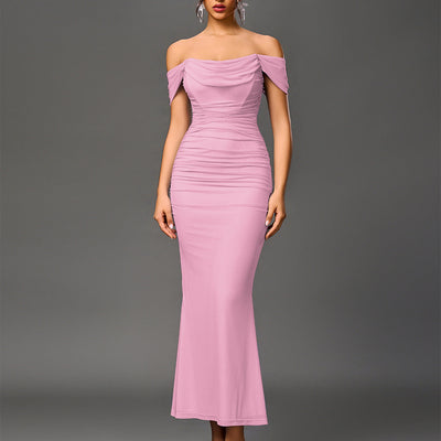 VALENTINI™ – Chic Off-Shoulder Ruched Mermaid Evening Dress