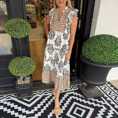 MAURA™ – Relaxed Vintage Midi Dress